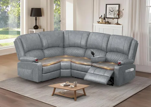 Vista 25 de Sillas reclinables manuales, sofá individual para caravana, asientos de Gris