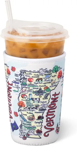 Vista 4 de Swig Life Funda Mediana para Taza de Café Helado Coolie, Funda Aislante de Taza de Café Helado Estándar de 22oz con Asa, Funda Aislante de Neopreno