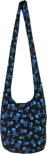 Vista 3 de Bolso cruzado estilo bohemio bohemio estilo hobo hippie gótico de 33 pulgadas, color negro