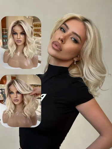 Vista 17 de Pelucas de cabello humano de 10 pulgadas