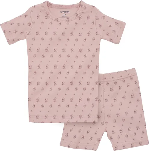 Vista 6 de AVAUMA Conjunto de pijama de algodón para bebés y niñas de 6 meses a 7 años