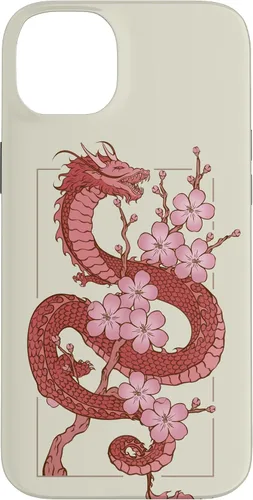 Vista 15 de iPhone 16 Japanese Dragon in Cherry Blossom Case