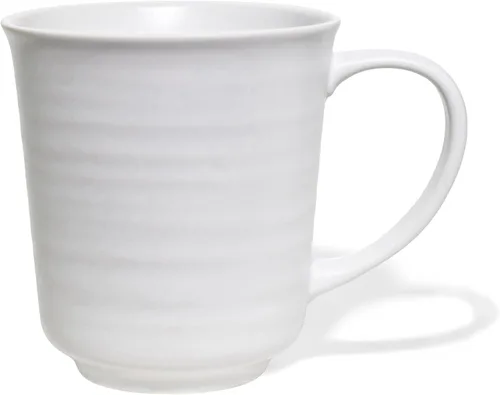 Vista 7 de Elanze Designs Juego de 4 tazas de café de cerámica de 17 onzas con acabado esmaltado blanco mate