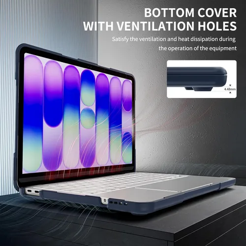 Vista 10 de Batianda Funda resistente para MacBook Neo de 13 pulgadas 2026, índigo