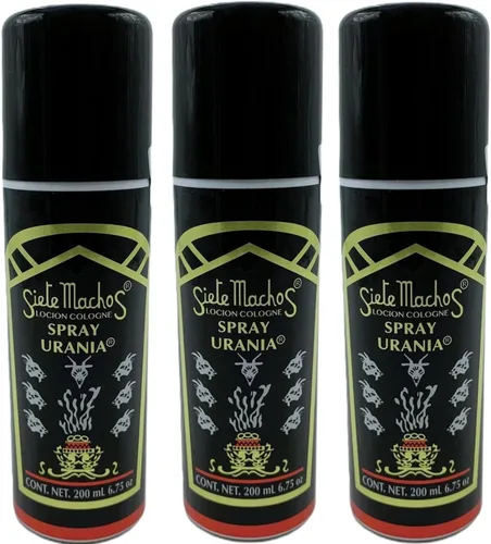 Vista 3 de SIETE MACHOS URANIA Aerosol AUTENTICO URANIA 6.75 FL. OZ. 200 ML (6.75 oz (Paquete de 1))