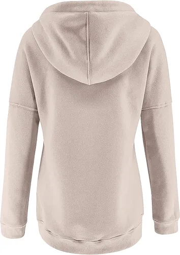 Vista 6 de SNKSDGM Sudadera con capucha y capucha de manga larga con cremallera para mujer estilo casual con cuerdas
