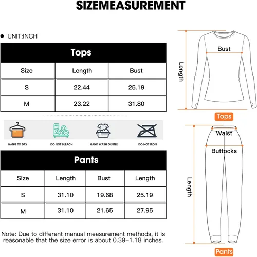 Vista 7 de BangJiaju Conjunto de ropa interior térmica para mujer, capa base, ropa interior deportiva de compresión para clima frío
