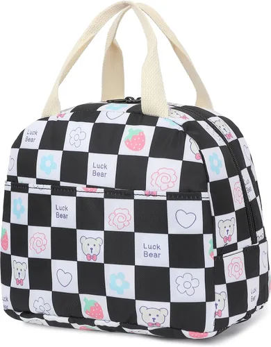 Vista 25 de Lonchera aislada con aguacate para mujeres y niñas, lonchera reutilizable, bolsa de picnic para adultos, niños, escuela, trabajo, viajes
