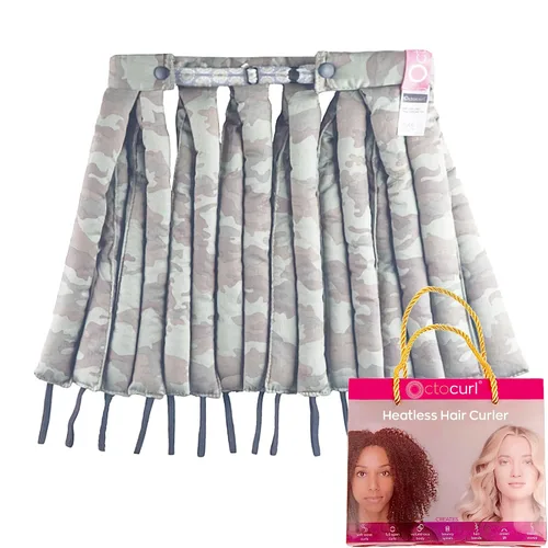 Vista 17 de Octocurl Diadema sin calor, rizadores de pelo para dormir, rizadores sin calor para cabello largo (algodón, rosa)