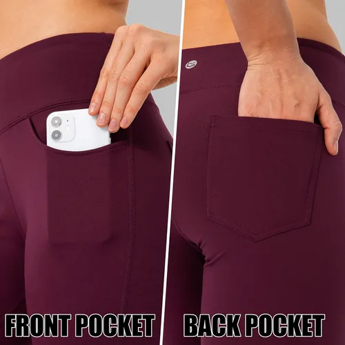 Vista 3 de G Gradual Pantalones de mujer con 4 bolsillos, pantalones de trabajo de cintura alta, pantalones de yoga con corte de bota para mujer