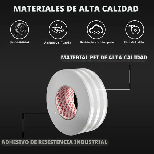 Vista 5 de SWRT Cinta reflectante de 2 pulgadas x 30 pies para exteriores, impermeable, DOT-C2, resistente a la decoloración, cinta reflectante blanca, cinta