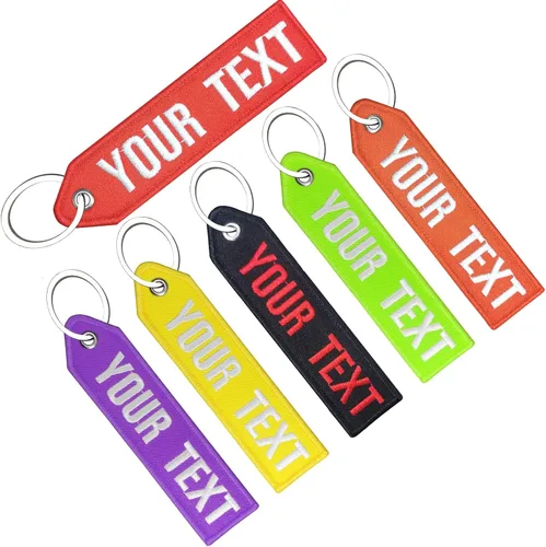 Vista 8 de Llavero bordado personalizado, accesorios de llavero personalizados para mujeres, llaveros de motocicleta para hombres