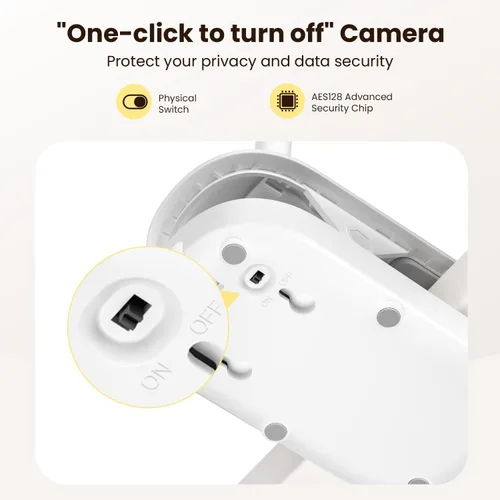 Vista 8 de ieGeek Baby Monitor with Camera and Audio,No WiFi 5”Screen&2.4G WiFi App White