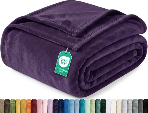 Vista 23 de Utopia Bedding Manta de forro polar negro, tamaño individual, ligera, mullida, suave, antiestática de microfibra (60 x 80 pulgadas)