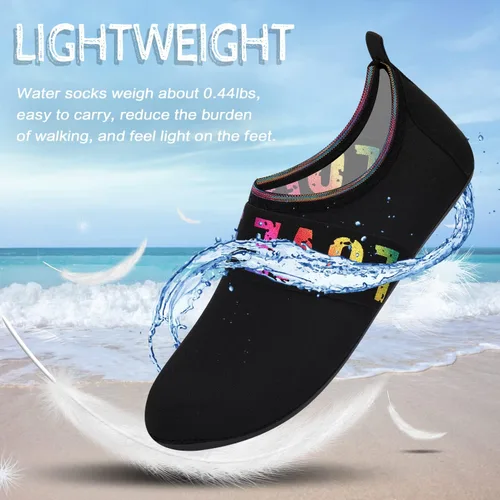Vista 4 de ANLUKE - Zapatos para agua, de secado rápido, ideales para yoga acuático, playa, natación, surf, para mujeres y hombres