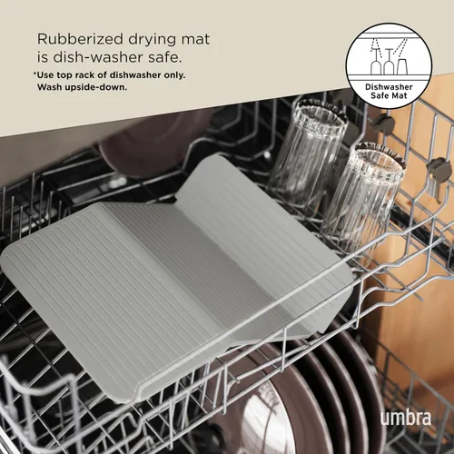 Vista 6 de Umbra Sling - Escurridor compacto para secar platos, cubiertos y más, se pliega para un almacenamiento compacto