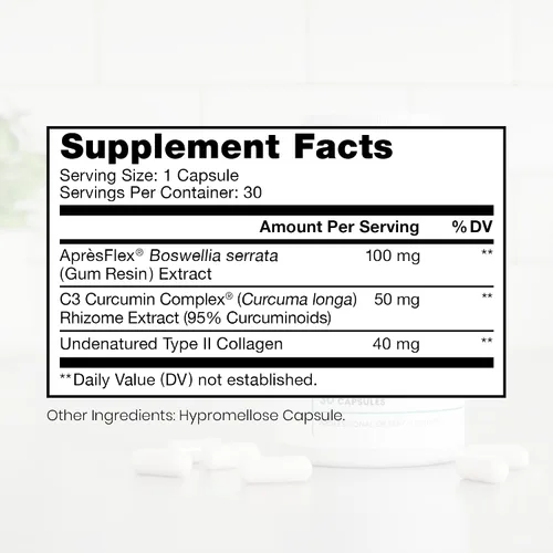 Vista 2 de Pure Therapro Rx Boswellia, curcumina y colágeno tipo II Suplemento de salud articular Fabricado en los Estados Unidos Cuidado