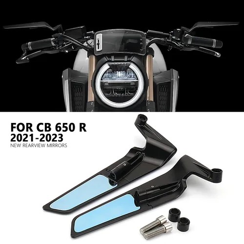 Vista 6 de Espejos retrovisores universales para motocicleta, espejos laterales giratorios para manillar, para Trident 660/Z650/Z900/Z H2 1000/X-ADV