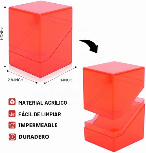Vista 2 de Homthy Paquete de 4 fundas para tarjetas, cajas de almacenamiento acrílicas 4