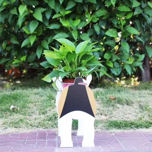 Vista 5 de Beagles - Contenedor para plantas con forma de perro, para amantes de las mascotas, maceta de PVC lindo para perros, macetas de cara para decoración