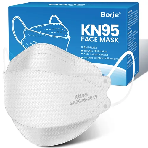 Vista 11 de Mascarillas KN95 para adultos, paquete de 50 unidades, mascarillas desechables negras de 5 capas contra humo y polvo PM 2.5, eficiencia