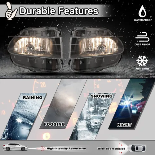 Vista 3 de Nixon Offroad Luces antiniebla para Lexus GS300 GS350 GS430 GS450h GS460 2006-2011 Juego de faros antiniebla de conducción de repuesto 1 par