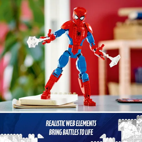Vista 4 de LEGO Marvel Spider-Man - Juguete de construcción, figura de acción totalmente articulada, set de película de superhéroes con elementos de telaraña