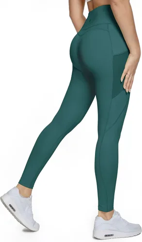 Vista 18 de Malla Queenieke 8030 de yoga, para correr, leggings con color combinado, para mujer