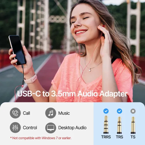 Vista 3 de AZLA A100 Smart DAC – Adaptador de audio USB C a 0.138 in, adaptador auxiliar a USB C para iPhone 16, Samsung Galaxy S23, Pixel, iPad Pro