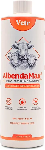 Vista 7 de vetr AlbendaMax Suspensión Oral, Líquido para Bovinos, Ovinos y Cabras – 8.1 fl oz