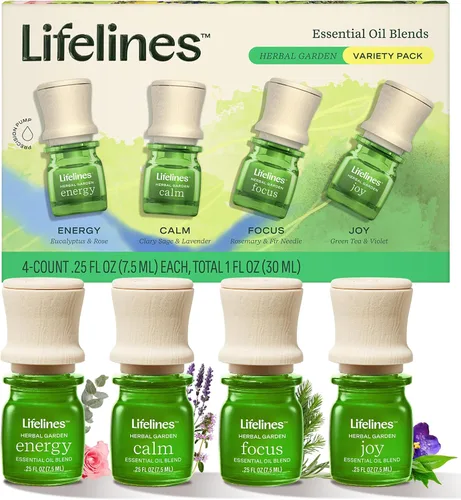 Vista 9 de Lifelines - Mezclas de aceites esenciales, set de descubrimiento de 5 paquetes - Aceites esenciales mezclados con bomba de precisión para difusores