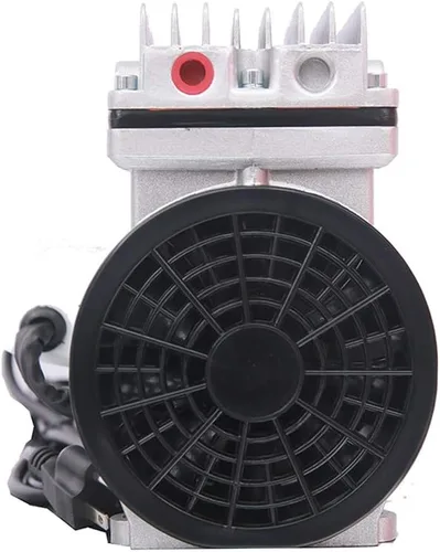 Vista 5 de Bomba de vacío 6CFM 110V 780W aceite menos bomba de vacío silencioso compresor de pistón de alto vacío con enchufe de EE. UU