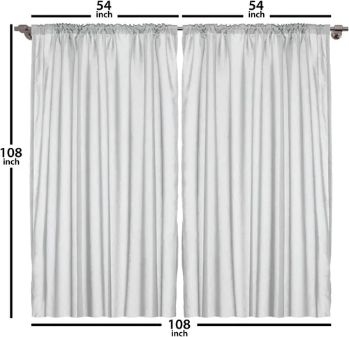 Vista 2 de Lunarable 1950s Curtains, Auto Service Retro Poster Mechanic Mechanical Transport Workshop Design, Living Room Bedroom Window Drapes 2 Panel Set