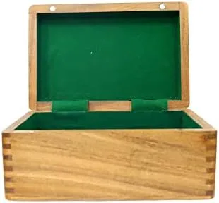 Vista 5 de Caja de almacenamiento de madera para ajedrez de 2.0 a 4 pulgadas Caja de almacenamiento de madera maciza de acacia para piezas de ajedrez