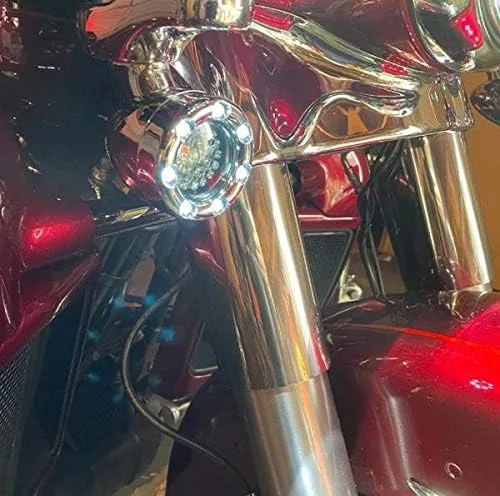 Vista 4 de Eagle Lights Kit de intermitentes LED de haz infinito de 2 pulgadas delanteras y traseras con cubiertas de anillo de luz LED de funcionamiento