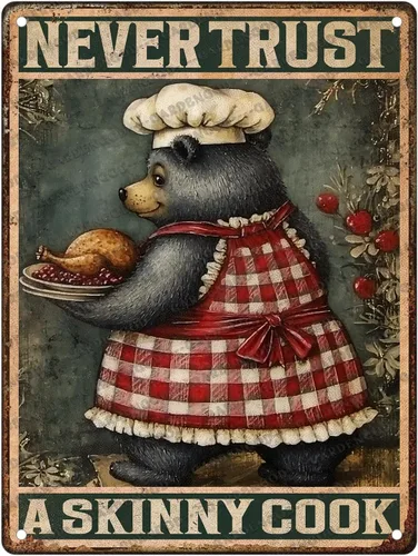 Vista 36 de Cartel de metal divertido Baker Sprinkles Are For Cupcakes Not Toilet Seats Novedoso póster de metal para el hogar, cocina, baño, letrero