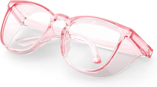 Vista 17 de Lentes de seguridad elegantes, lentes protectores transparentes antivaho y antiarañazos para hombres y mujeres