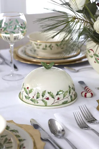 Vista 6 de Lenox 898272 Plato Cubierto Navideño, Pequeño, Navidad, Vajilla Festiva para Servir