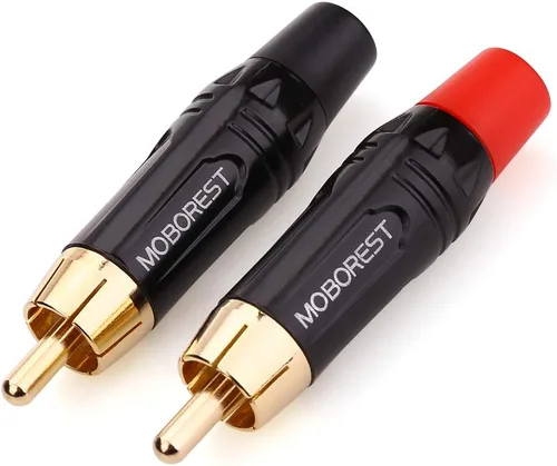 Vista 15 de Moborest - Adaptador de conectores RCA de audio/phono, chapado en oro