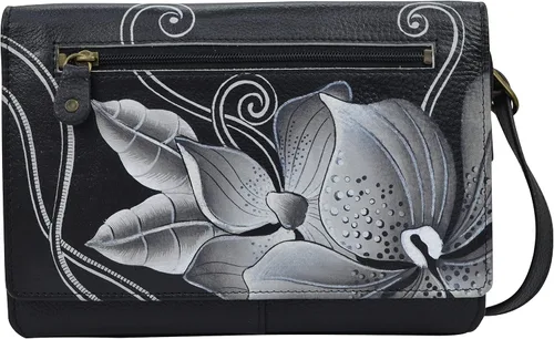 Vista 20 de Anna by Anuschka Women’s Hand-Painted Genuine Leather Organizer Wallet On a String