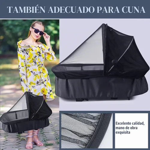 Vista 6 de Sysmie Mosquitera de bebé para asiento de coche infantil y cochecito Doona Negro