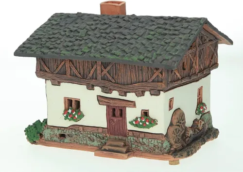 Vista 5 de Cerámica Arte Tealight Candelabro Decoración de la habitación Hecho a mano Coleccionable Miniatura Aroma Luz Casa Antigua en St. Ulrich, Tirol