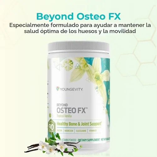 Vista 2 de BEYOND Osteo Fx POLVO - Bote de 12.70 oz con sabor a vainilla tropical