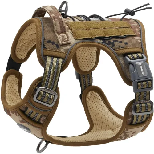 Vista 41 de Auroth - Arnés táctico para perros pequeños y medianos, sin tirones, arnés ajustable para mascotas, reflectante, K9, entrenamiento, trabajo
