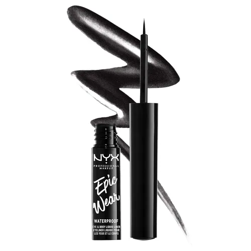 Vista 11 de NYX PROFESSIONAL MAKEUP Epic Wear - Delineador líquido de larga duración, impermeable, color negro