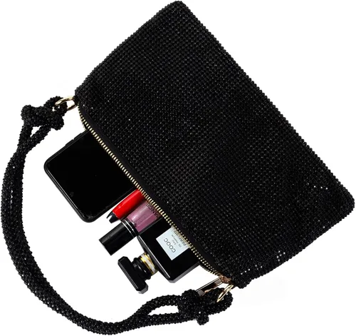 Vista 5 de AZWBAG Bolso de noche para mujer con diamantes de imitación brillantes