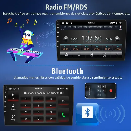Vista 4 de [4 núcleos+64G] Android 13 Car Stereo para Jeep Grand Cherokee WK 2008-2013 9 Inch Touch Screen Car Radio with Wireless Carplay&Android Auto