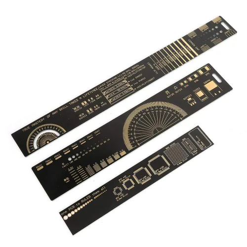 Vista 7 de Regla multifuncional, 3 tipos de conjunto 15/20/9.8 in 6.3/7.87/10.23 pulgadas regla de PCB de ingenieros electrónicos regla multifuncional regla