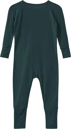 Vista 46 de Pijama de viscosa de bambú sin pies para niños y niñas, pijamas con cremallera para dormir y jugar, mameluco - 0-24 meses