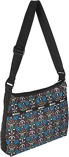 Vista 3 de LeSportsac Cloistered Jewels - Bolso bandolera grande estilo 3710color E469, azulejos de arte de mosaico diseñados en coloridos motivos de cresta